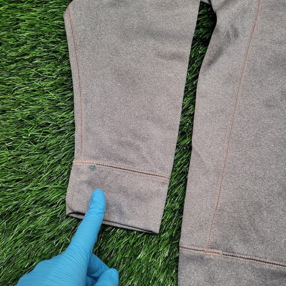 Nike Therma-FIT Hoodie Mens Large (Tagged S) Grey Spell Out Sweatshirt Y2K Style - Picture 6 of 8